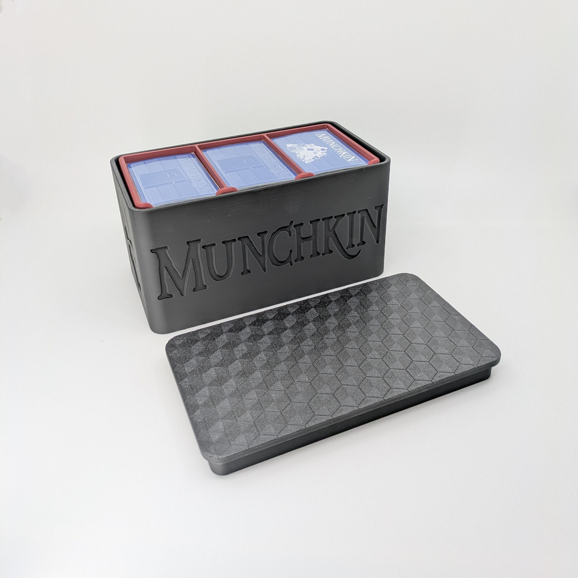 Budget Venchartt Munchkin Box Boite de rangement jeux de société Création en impression 3D personnalisable Boite Jeux de société Artisanal Lyon Personnalisé Accessoire Extensions Cartes Sur mesure Rangement